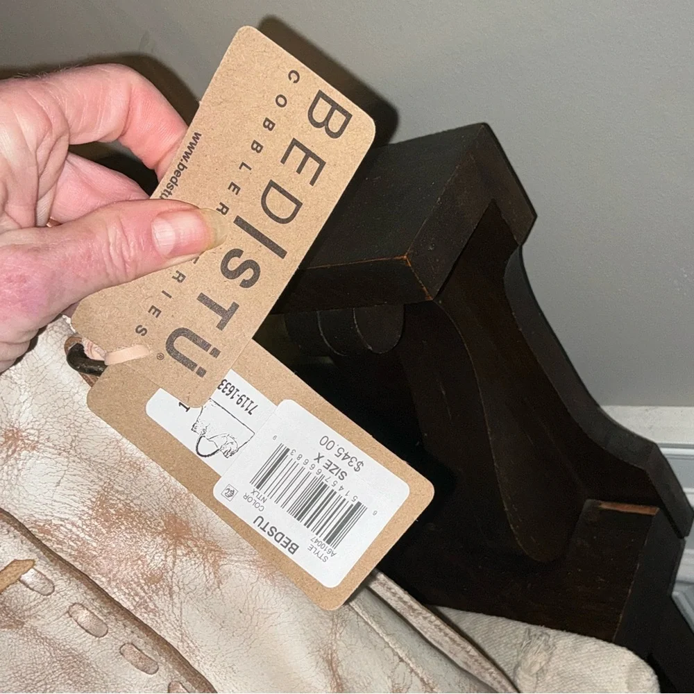 NWT Bed Stu Leather Rockaway Shoulder Crossbody Bag Tote Nectar Lux MSPR $345 - Picture 4 of 15